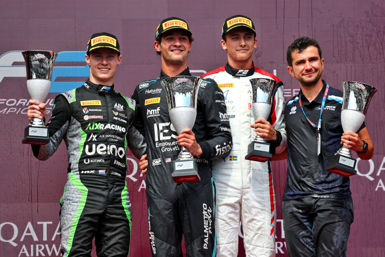 2025年FIA F2第12戦バクー　フィーチャーレース暫定表彰式