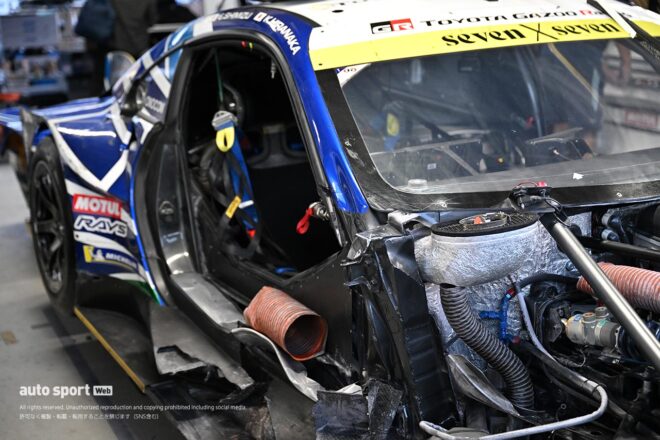 スーパーGT第6戦SUGOの48周目のアクシデントの状況は。クラッシュした3台のダメージは深刻