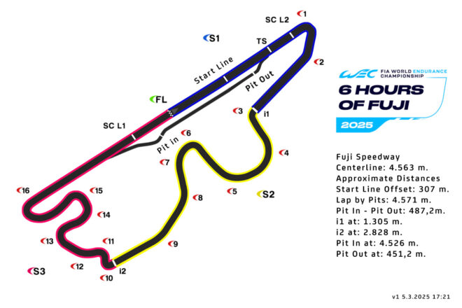 2025WEC Rd7 6hFUJI Circuit Map