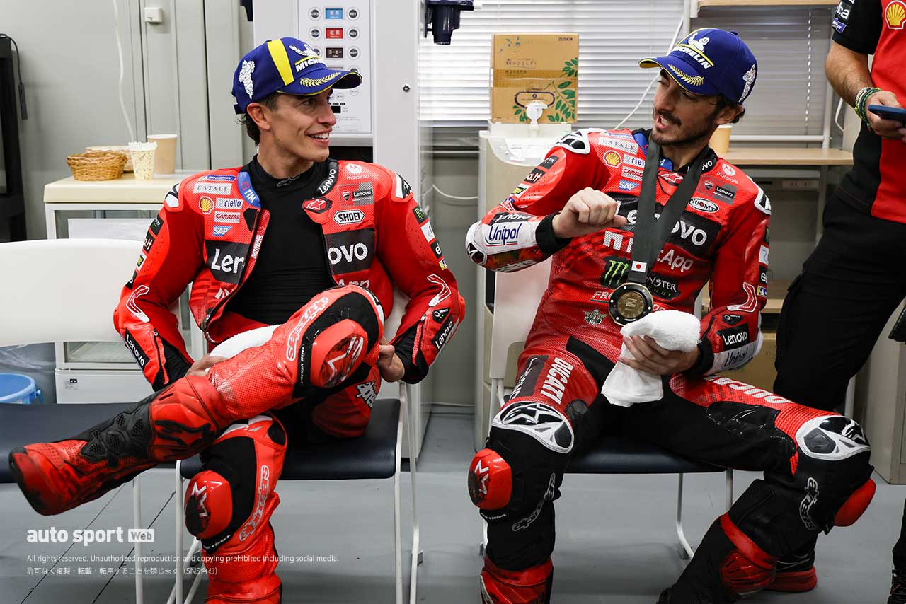 バニャイア勝利要因はミサノテストにあり。M.マルケスは「弟の苦戦から慎重に」とブレーキも冴えず／MotoGP第17戦日本GP