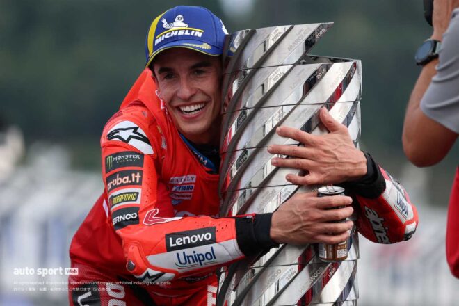 2025年シリーズチャンピオンい輝いたマルク・マルケス（ドゥカティ・レノボ・チーム）／2025MotoGP第17戦日本GP