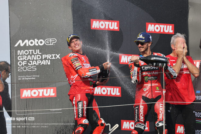 ポディウムの様子／2025MotoGP第17戦日本GP