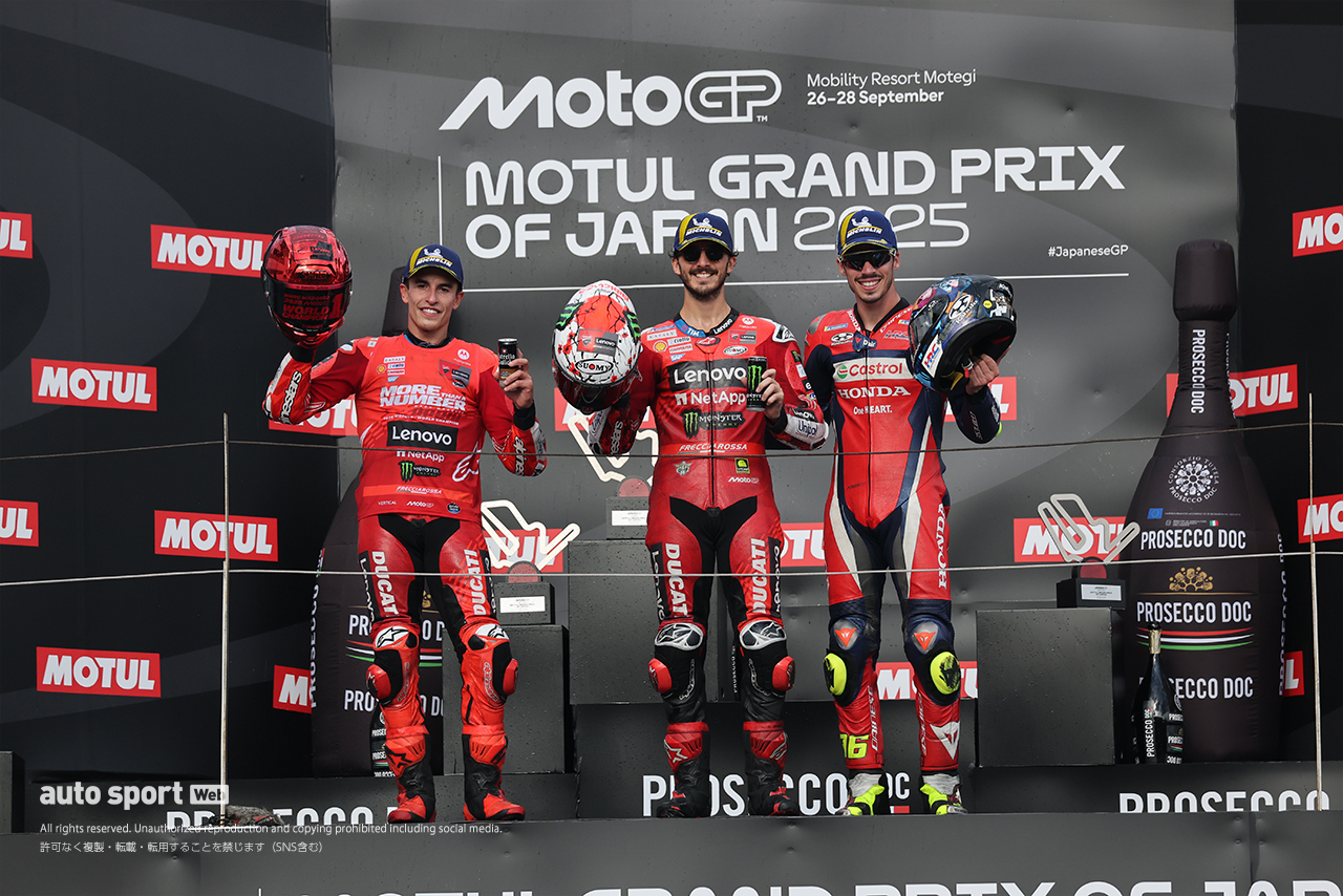 ポディウムの様子／2025MotoGP第17戦日本GP