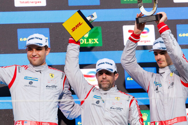 フェラーリ陣営のミスが劇的逆転の要因に。7秒差から最終ラップでコルベットの接近許したスローダウンの理由を説明／WEC富士