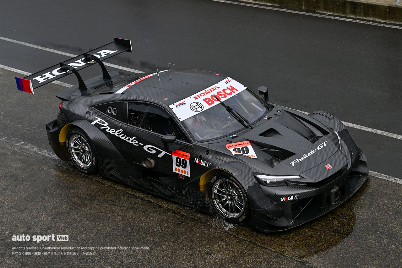 ホンダ／HRCの新型GT500マシンのプレリュードGTがSUGOでシェイク