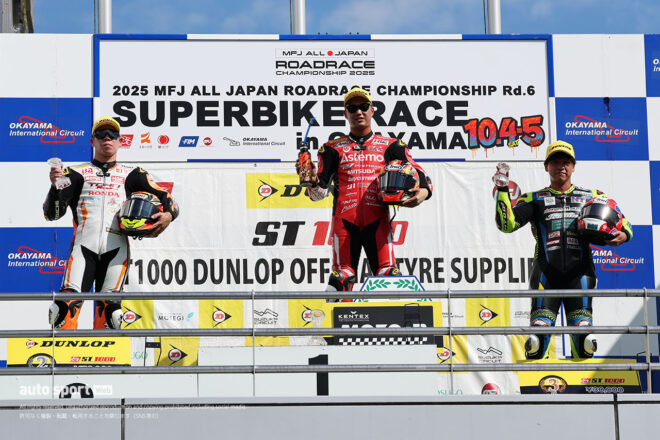 羽田が終始トップで今季3勝目。表彰台争いは亀井が制す／2025全日本ロード第6戦岡山 ST1000 決勝