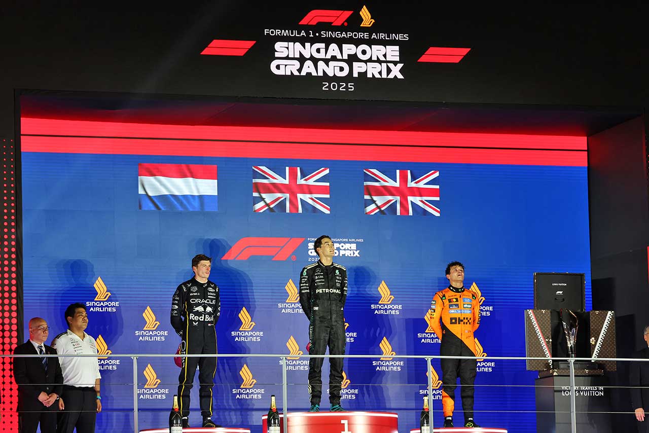 2025年F1第18戦シンガポールGP　表彰式