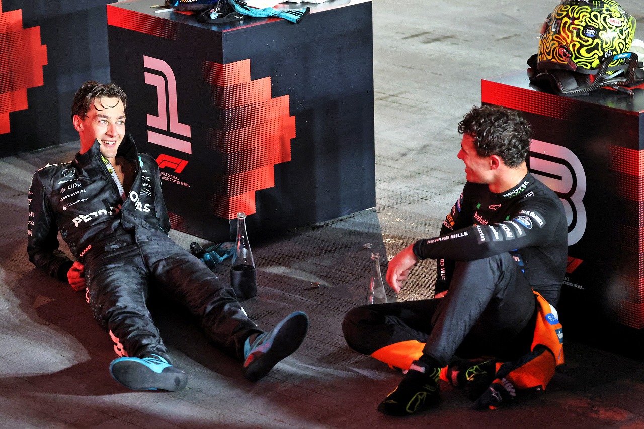 ジョージ・ラッセル（メルセデス）とランド・ノリス（マクラーレン）