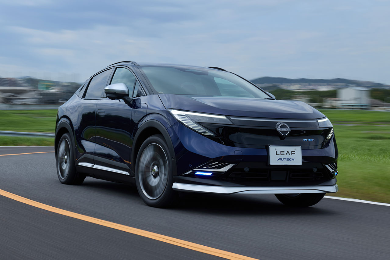 新型ニッサン・リーフ“B7”にオーテックが登場。高級感を高める専用パーツやダーク金属調19インチホイールを装備