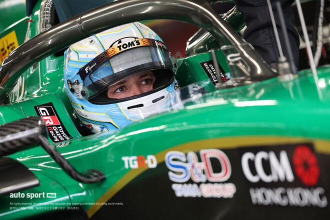 スーパーフォーミュラ第9戦富士は雨中の予選で終盤岩佐がクラッシュ。フェネストラズが暫定初ポール獲得