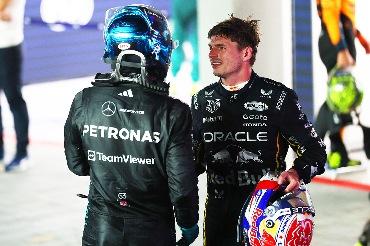 ジョージ・ラッセル（メルセデス）とマックス・フェルスタッペン（レッドブル）