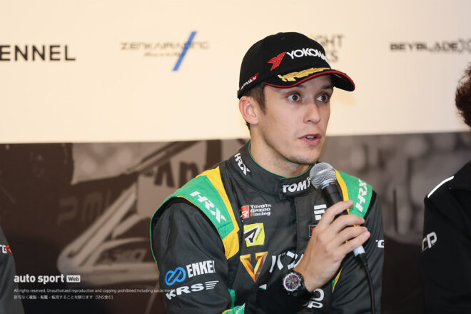 夏の富士から変わったトムス37号車「方向性が見えてきた。明日も1-2で戻って来たい」とフェネストラズ【スーパーフォーミュラ第9戦決勝会見】