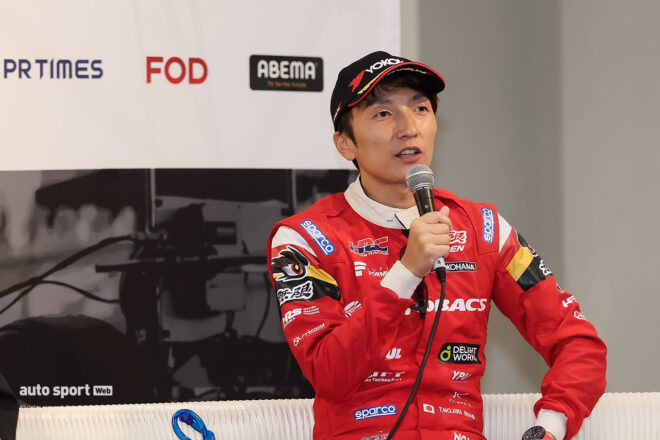 夏の富士から変わったトムス37号車「方向性が見えてきた。明日も1-2で戻って来たい」とフェネストラズ【スーパーフォーミュラ第9戦決勝会見】