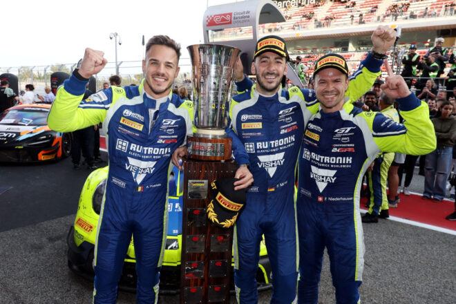 ルトロニック、ポルシェチーム初のエンデュランス・カップ王者に。最終戦バルセロナはガレージ59マクラーレンが圧勝／GTワールドチャレンジ・ヨーロッパ