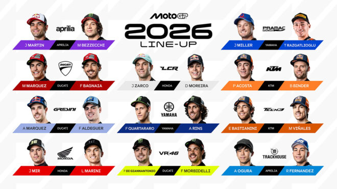 2026年のMotoGPクラス全22人の契約が確定。SBK王者ラズガットリオグルとモレイラがデビュー