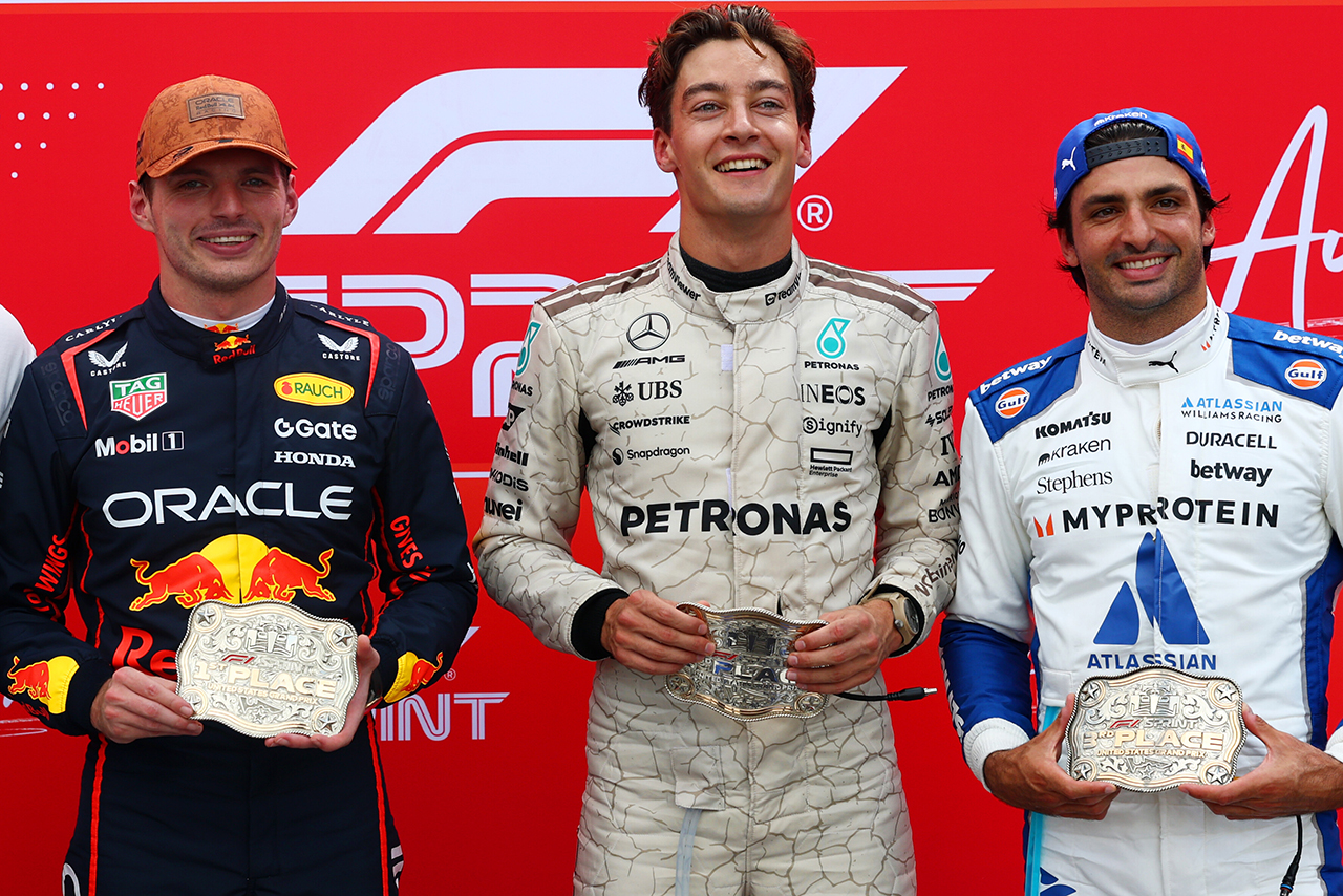 2025年F1第19戦アメリカGP　スプリントのトップ3