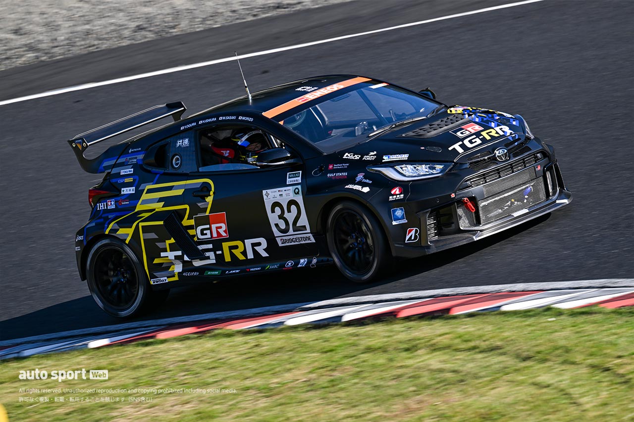 注目のミッドシップGRヤリス『TGRR GR Yaris M concept』が登場! S耐第6戦岡山の走り出しでいきなり速さみせる