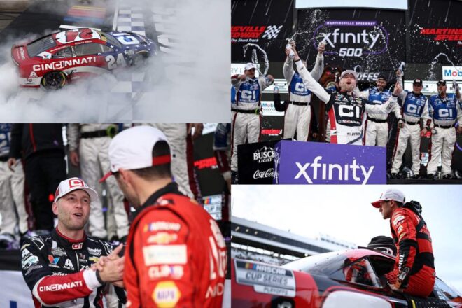 勝利必達のバイロンがペンスキーを撃破。僚友ラーソンも最後のひと枠に滑り込み／NASCAR第35戦