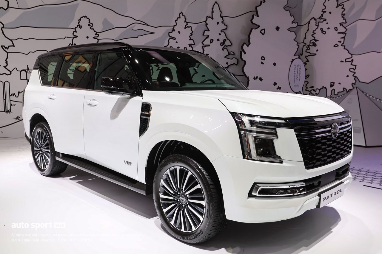 ニッサン、大型SUV『パトロール』の日本導入をモビリティショーで発表。アリアのマイナーチェンジモデルも初公開