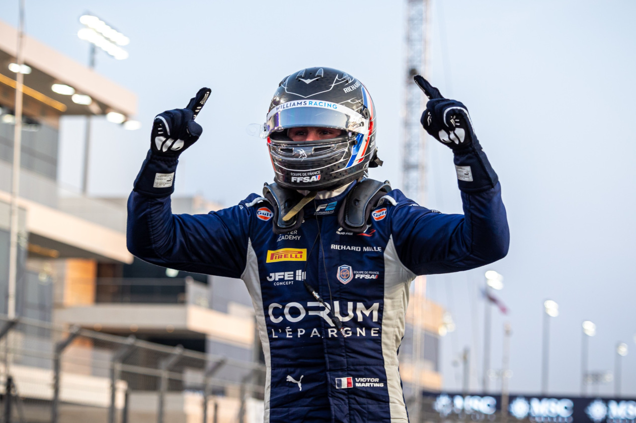 2025年FIA F2第13戦ルサイル　ビクトール・マルタンス（ARTグランプリ／ウイリアムズ育成）
