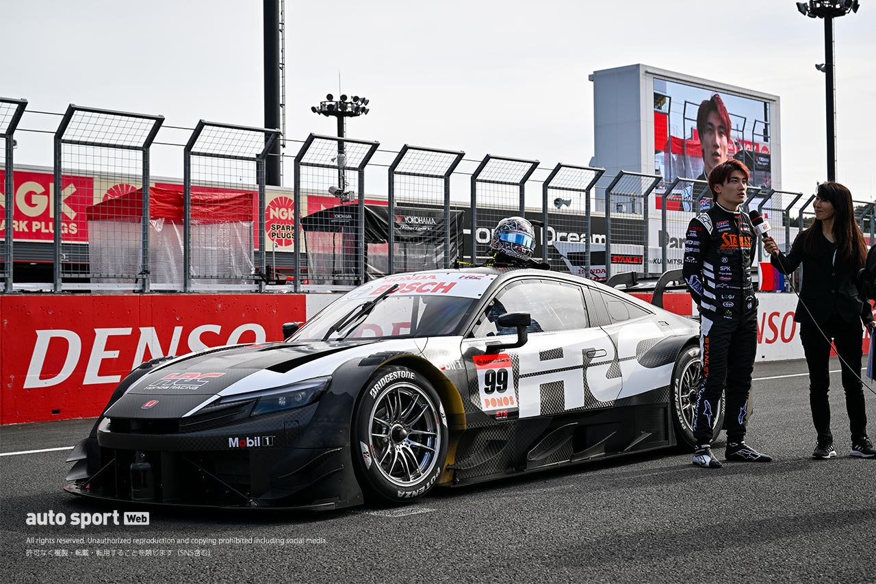 2026年からのGT500ニューウェポン・ホンダHRC・プレリュードGTがもてぎに見参！ 牧野任祐の手によりデモラン