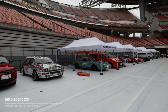 【ラリージャパン写真日記】いよいよ開幕間近。絶賛設営中の豊田スタジアムの様子