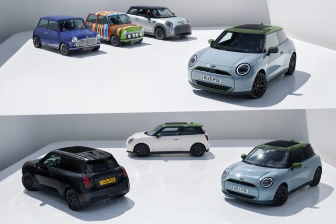 ミニ、初代クラシック以来4度目となるポール・スミスとのコラボモデル発表。電動BEV版から受注開始