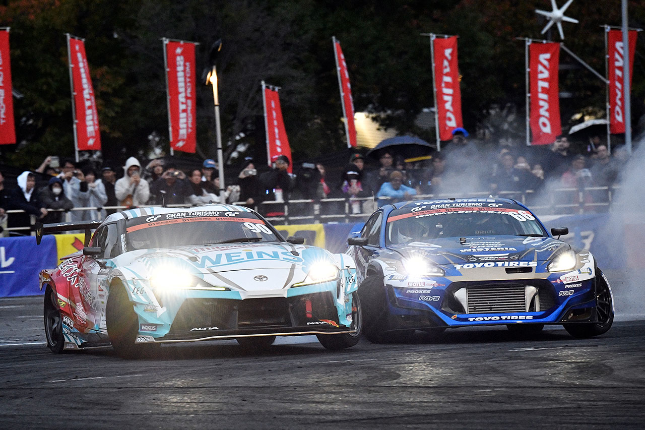 単走は振り、追走を見るときは加速時の距離感に注目！拍手や歓声が選手に届くD1GPお台場の見どころガイド／前編