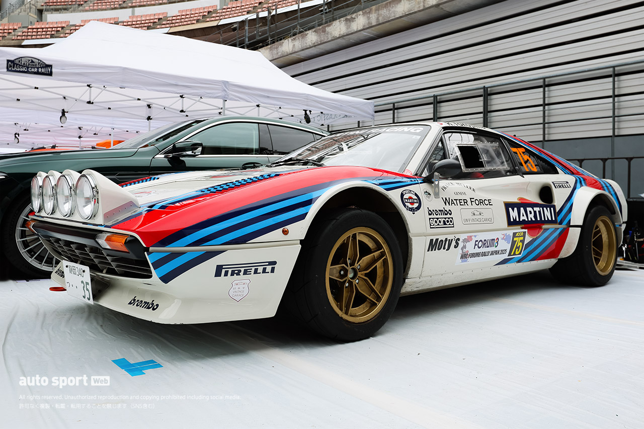 “和製”フェラーリ308GTBがラリージャパン・ヒストリックで異彩を放つ「足回りはしなやかでキビキビ走る」と兼子オーナー