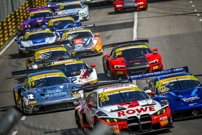 フェラーリ、FIA GTワールドカップ初優勝。マカオでアントニオ・フォコが躍動、予選からトップ譲らず完勝