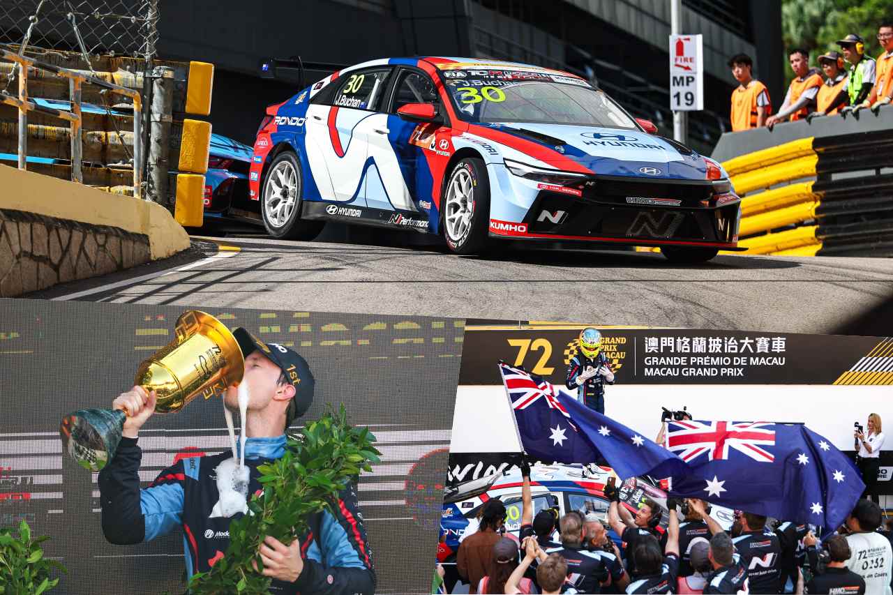 初戦決着でジロラミ今季3勝目、3位表彰台のエルラシェールが3度目の王座獲得／TCRワールドツアー最終戦マカオ目、3位表彰台のエルラシェールが自身3度目の王座獲得／TCR最終戦マカオ