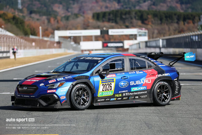 スバル／STI、2026年ニュル24時間に挑む新型WRXを富士でシェイクダウン。クラッシュ修復と各部の改良を施しリベンジへ