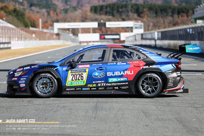 スバル／STI、2026年ニュル24時間に挑む新型WRXを富士でシェイクダウン。クラッシュ修復と各部の改良を施しリベンジへ