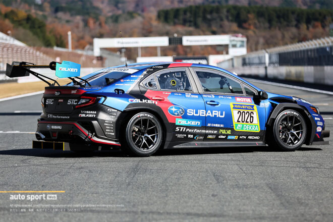 スバル／STI、2026年ニュル24時間に挑む新型WRXを富士でシェイクダウン。クラッシュ修復と各部の改良を施しリベンジへ