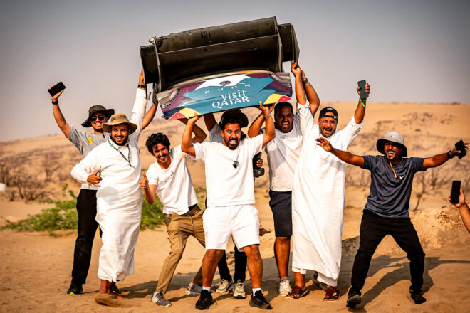 ナッサー・アル-アティヤのフォード・プーマ・ラリー1のリヤハッチ