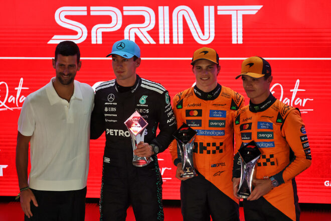 2025年F1第23戦カタールGPスプリント 表彰式