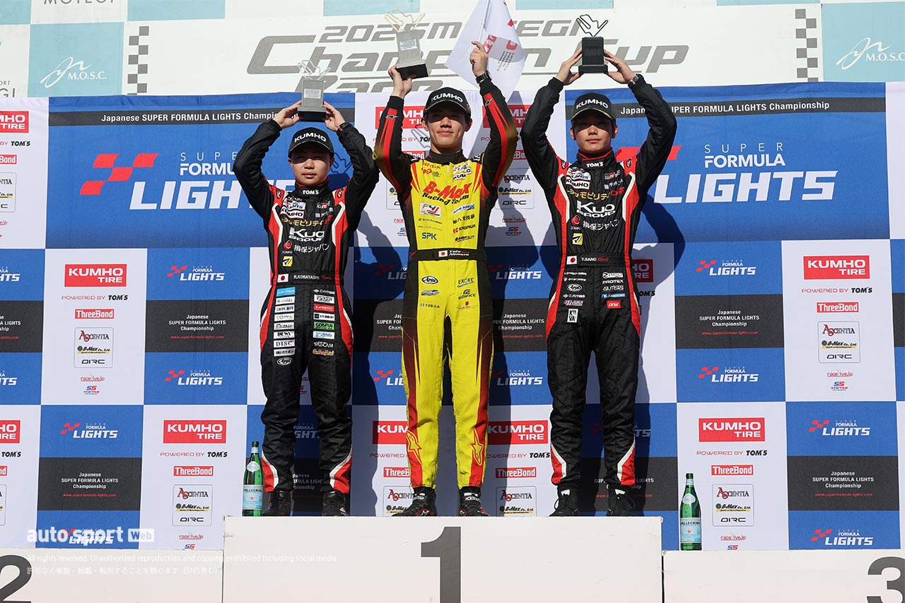 全日本スーパーフォーミュラ・ライツ選手権第17戦は野村勇斗が小林利徠斗との僅差の争いを制しシーズン11勝目