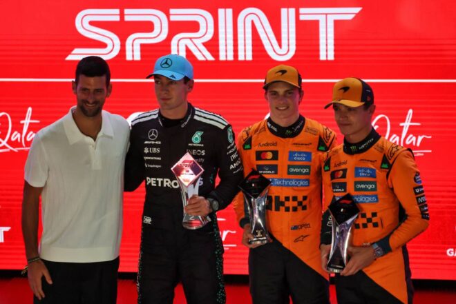 2025年F1第23戦カタールGPスプリント 表彰式