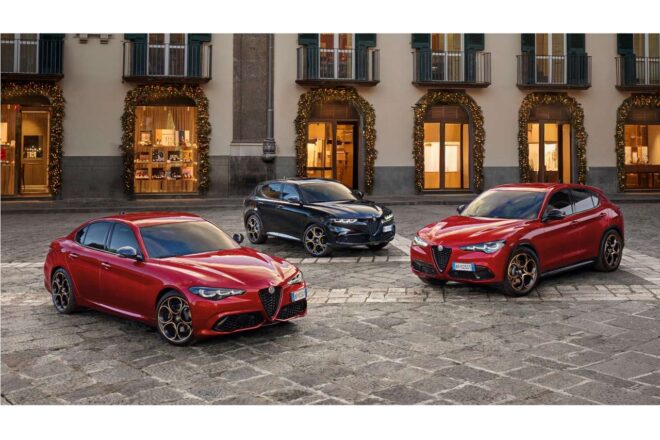 アルファロメオ、主軸の『ジュリア』と『ステルヴィオ』にゴールド際立つ限定車“INTENSA”を設定