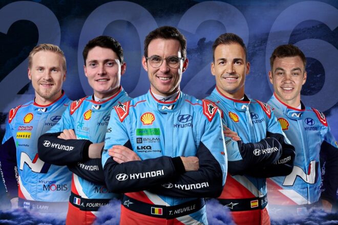 ヒョンデが2026年WRC参戦体制を発表。ラリー1規定最終年は経験豊富な5組のクルーとともにタイトル獲得を狙う