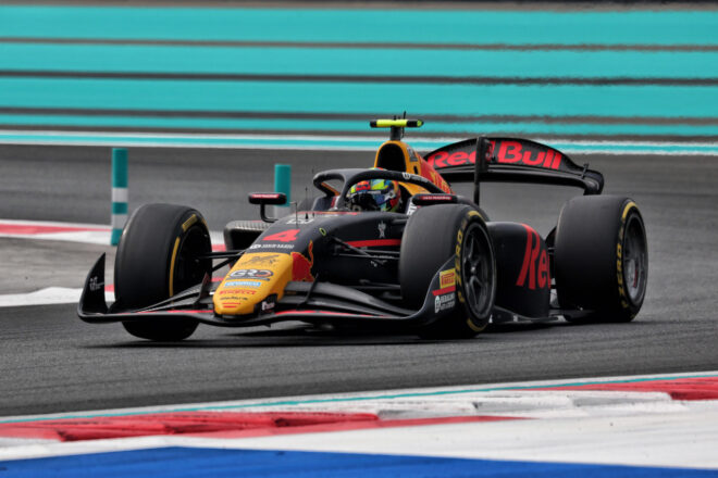 2025年FIA F2第14戦ヤス・マリーナ　アービッド・リンドブラッド（カンポス・レーシング／レッドブル育成）