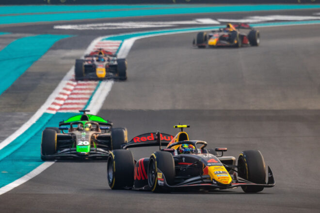 2025年FIA F2第14戦ヤス・マリーナ　アービッド・リンドブラッド（カンポス・レーシング／レッドブル育成）