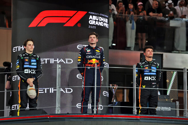 2025年F1第24戦アブダビGP　表彰式