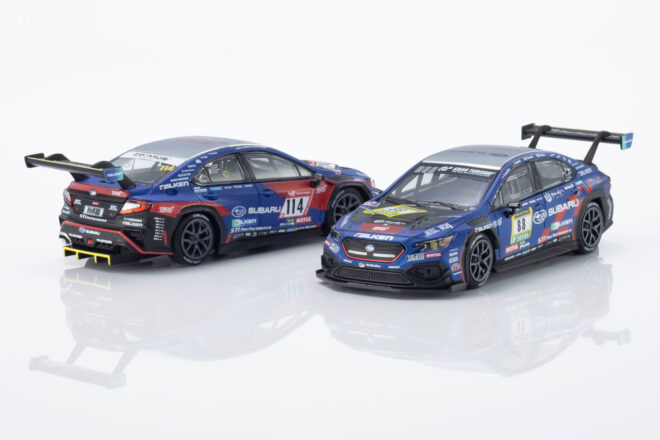 「こだわりがすごい！」ファミマで買える京商ミニカー第23弾＆第24弾『SUBARU WRX NBR CHALLENGE 2023／2024』が同時発売