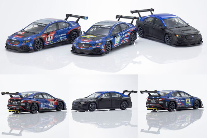 「こだわりがすごい！」ファミマで買える京商ミニカー第23弾＆第24弾『SUBARU WRX NBR CHALLENGE 2023／2024』が同時発売