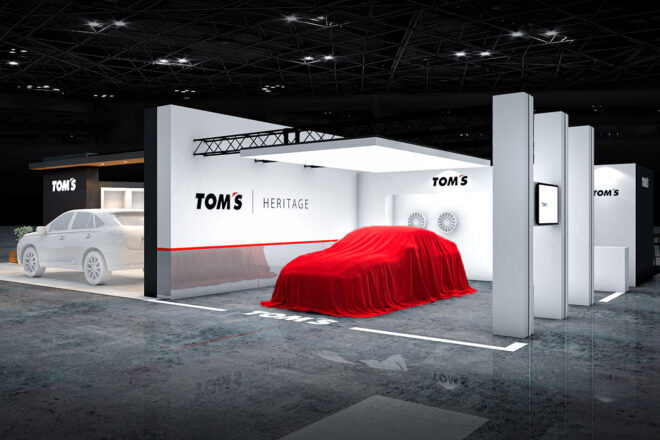 トムス、レクサス4台と“ヘリテージ”を東京オートサロン2026に出展。新商品販売やアテンダントのサイン会も