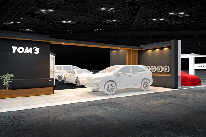 トムス、レクサス4台と“ヘリテージ”を東京オートサロン2026に出展。新商品販売やアテンダントのサイン会も
