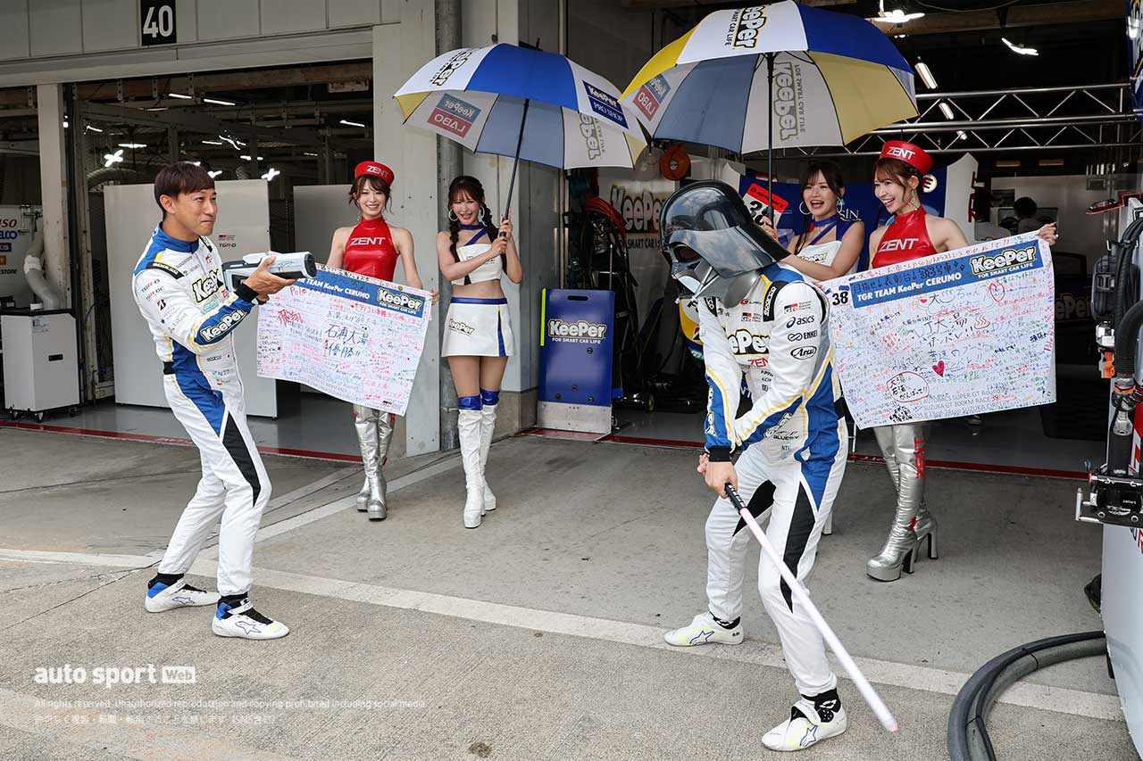 石浦宏明と大湯都史樹（KeePer CERUMO GR Supra）