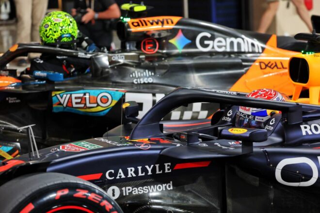 2025年F1第24戦アブダビGP　ランド・ノリス（マクラーレン）、マックス・フェルスタッペン（レッドブル）