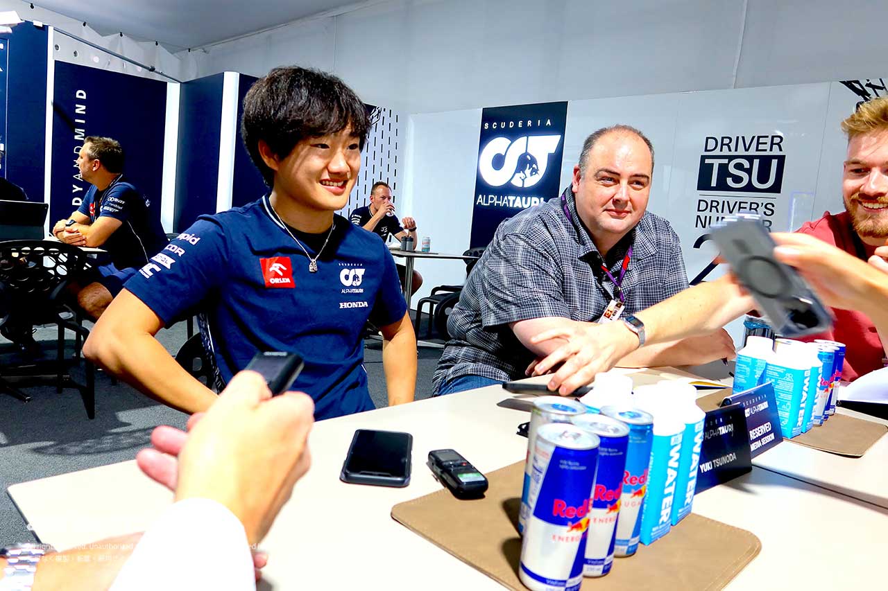 角田裕毅の囲み取材